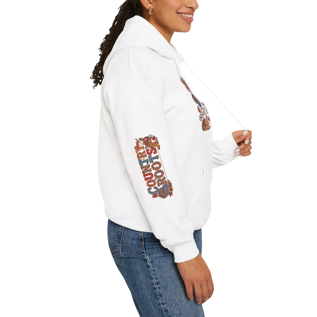 Country Roots Hoodie — "Grit & Grace" Floral Western Sweatshirt