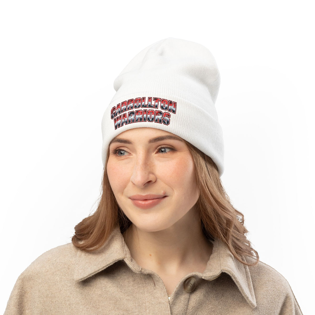Carrollton Warriors Embroidered Knit Beanie