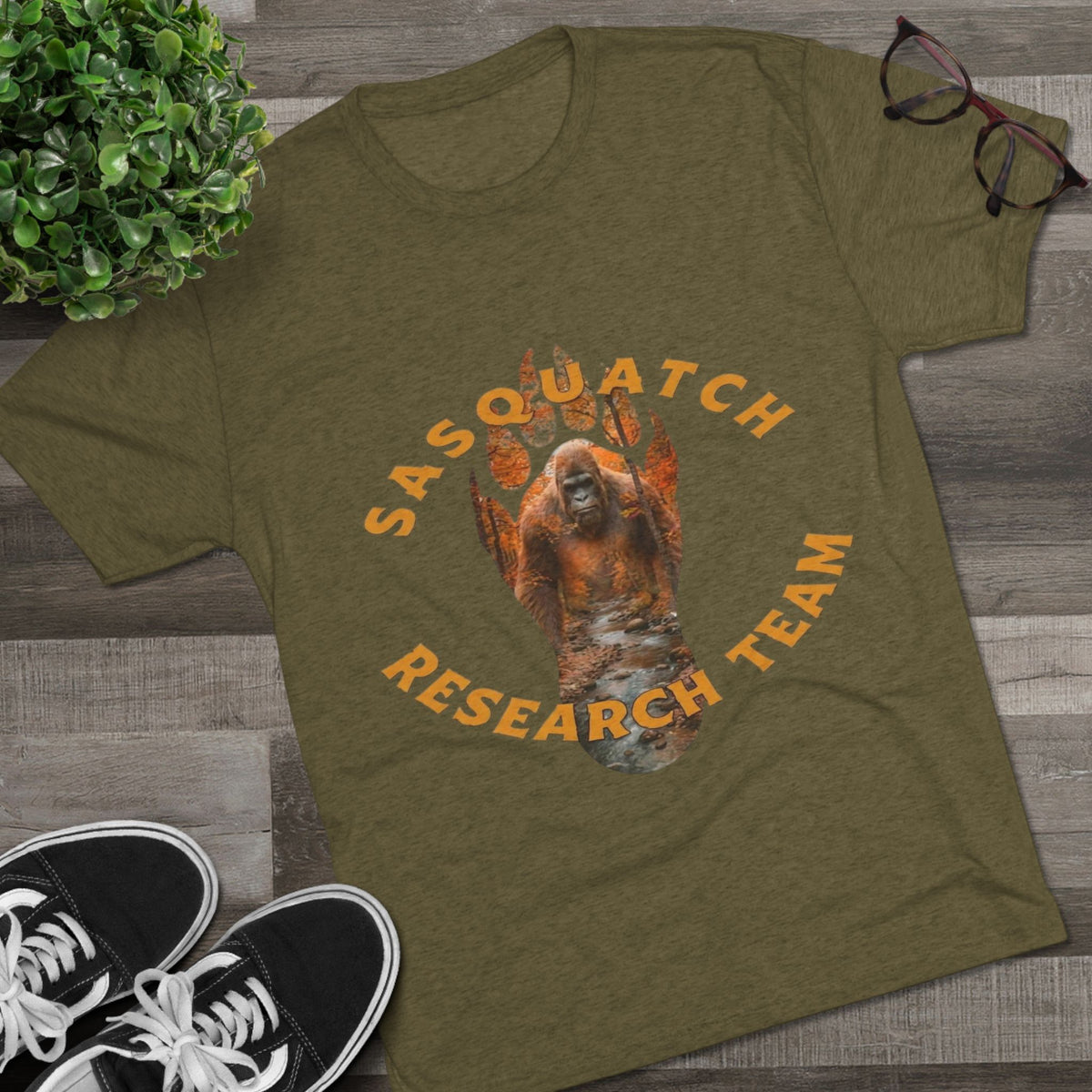 Sasquatch Research Team T-Shirt — Forest Bigfoot Expedition Tee