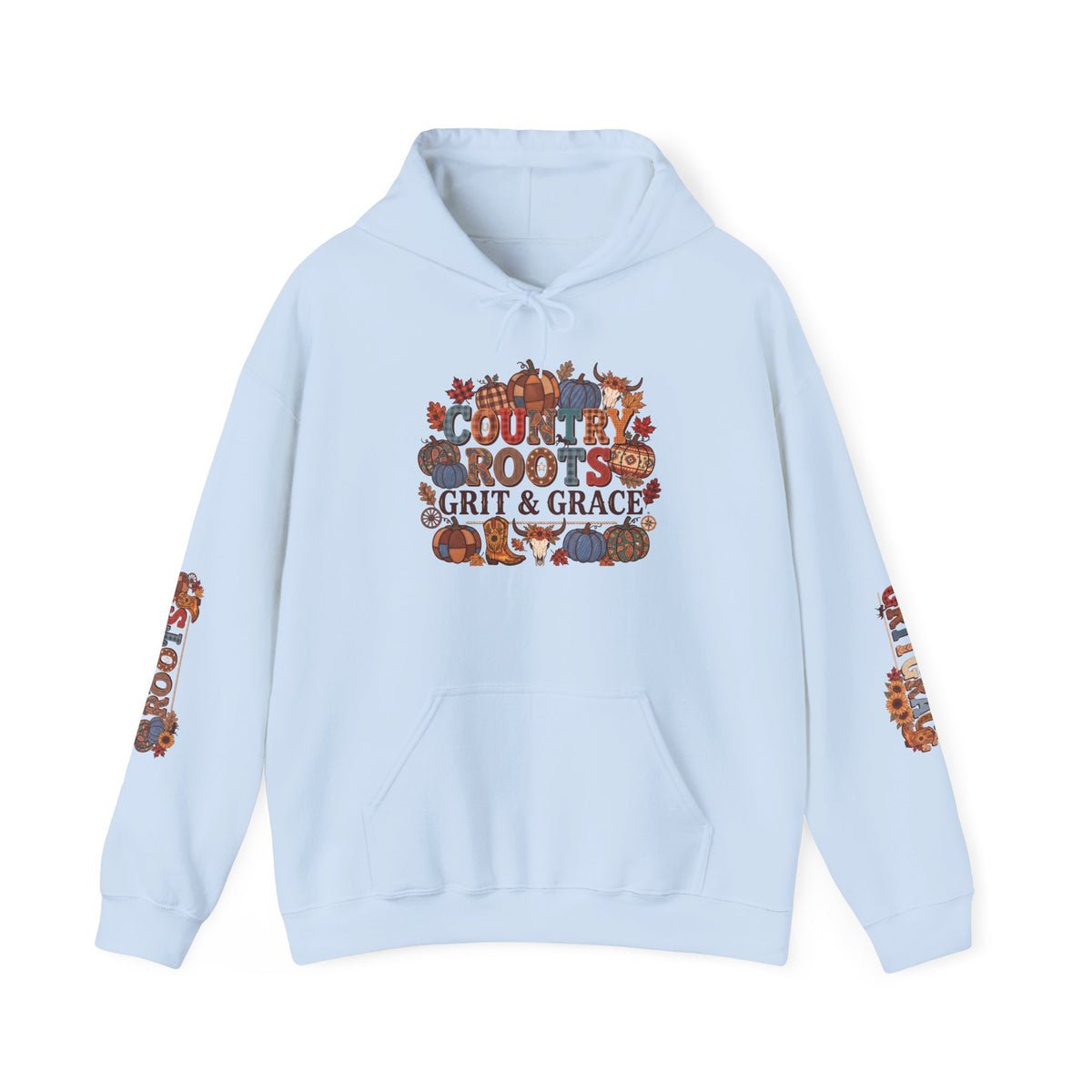 Country Roots Hoodie — "Grit & Grace" Floral Western Sweatshirt