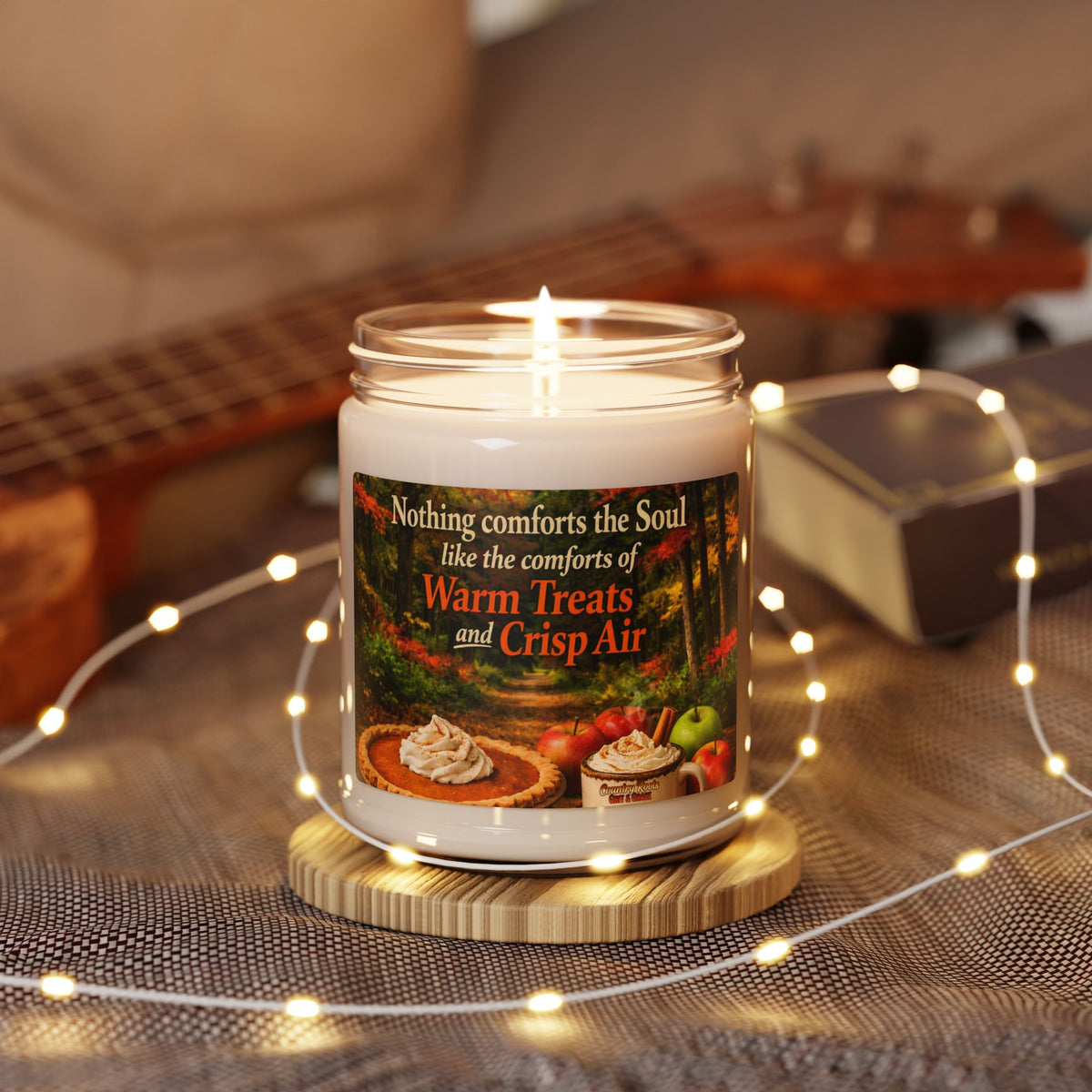 Autumn Warmth Soy Candle — "Warm Treats and Crisp Air" 9oz