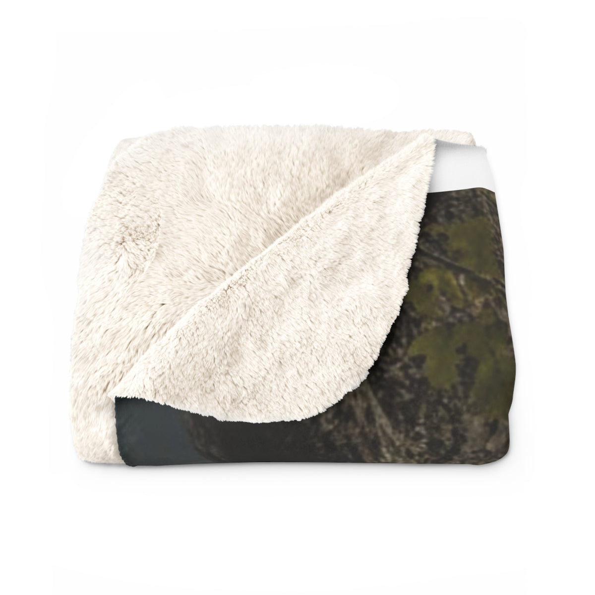 Hunter and Hound Sherpa Blanket — Camouflage Outdoorsman Throw