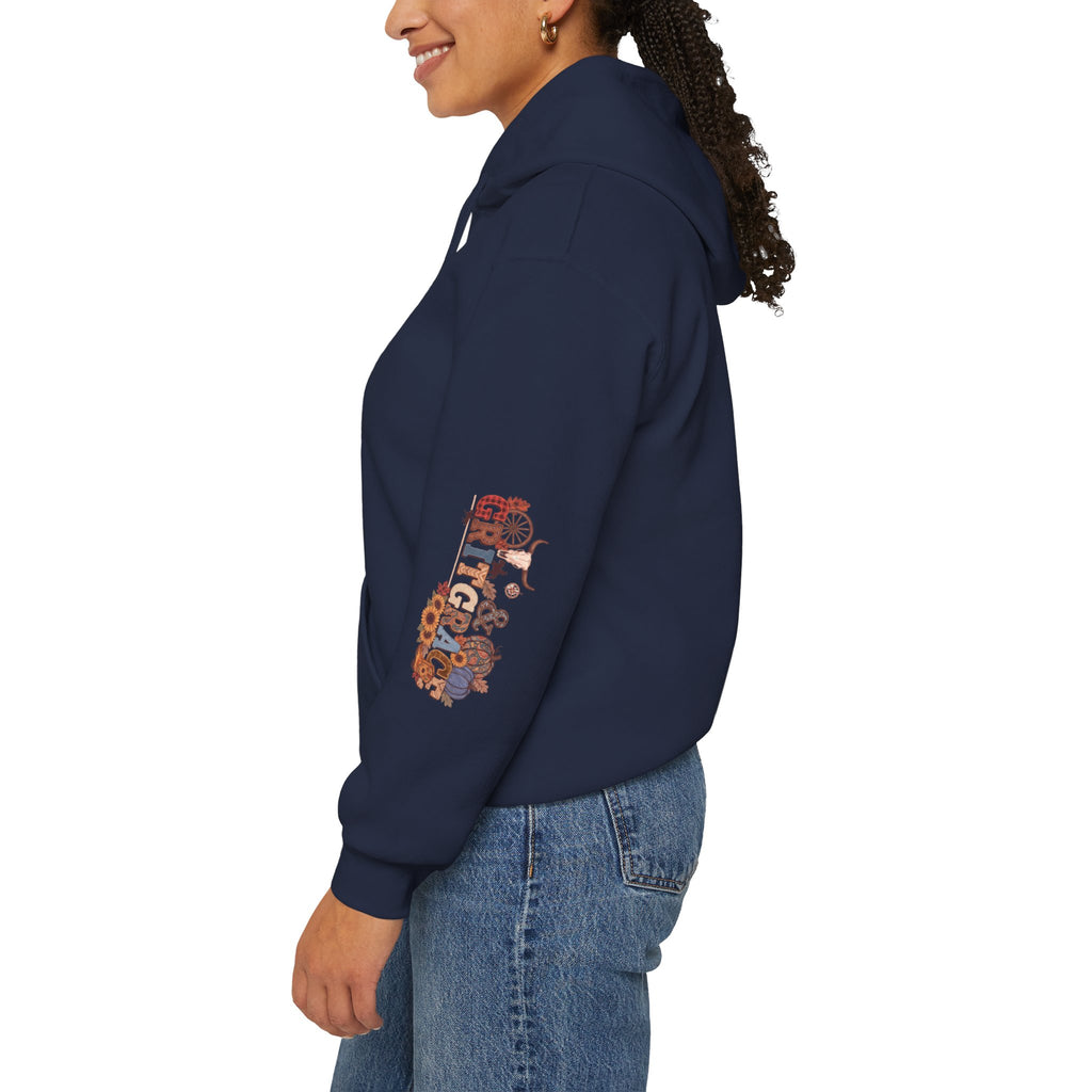 Country Roots Hoodie — "Grit & Grace" Floral Western Sweatshirt