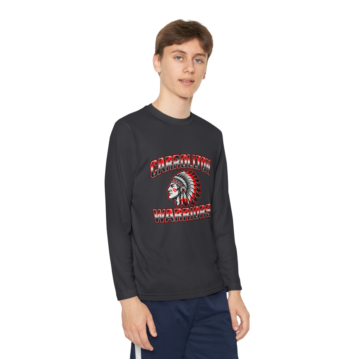 Personalized Warriors Youth Long Sleeve Tee
