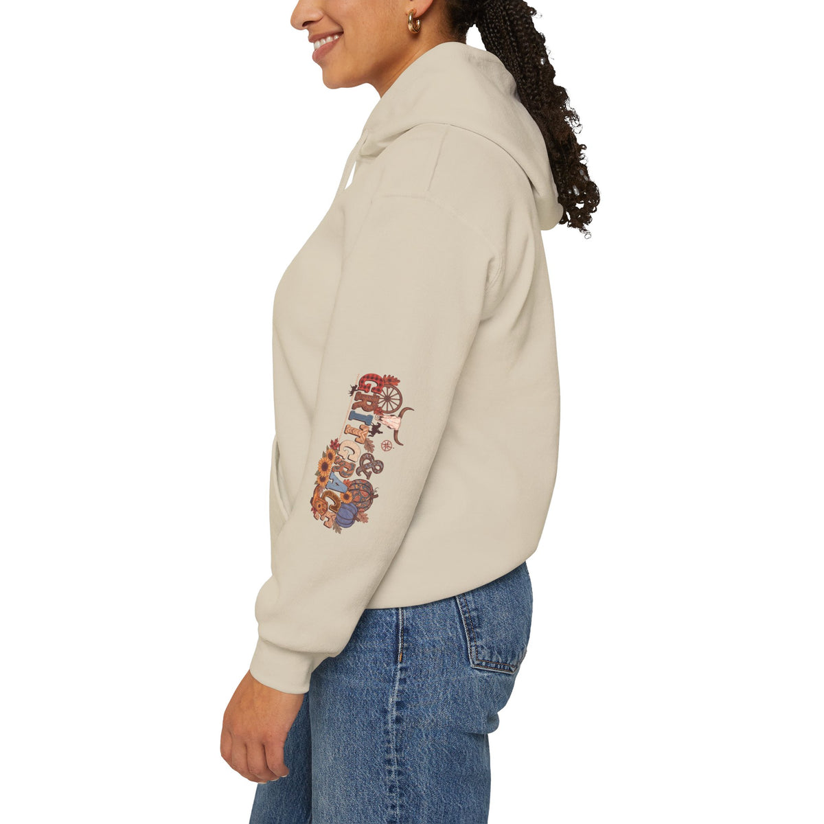 Country Roots Hoodie — "Grit & Grace" Floral Western Sweatshirt
