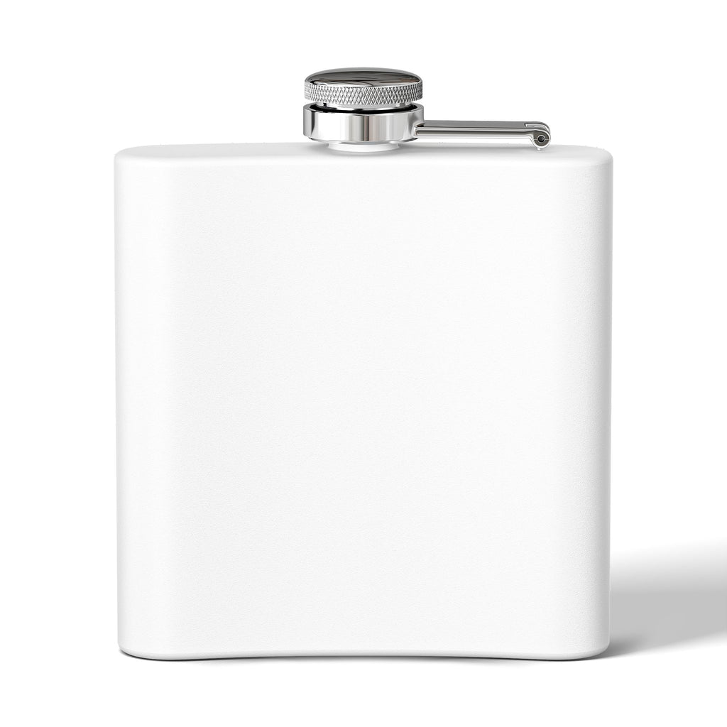 Raccoon Family 6oz Stainless Steel Flask — Woodland Night Aurora Design