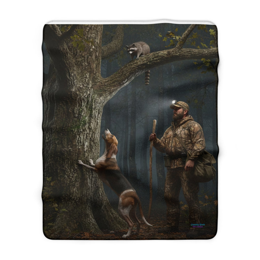 Hunter and Hound Sherpa Blanket — Camouflage Outdoorsman Throw
