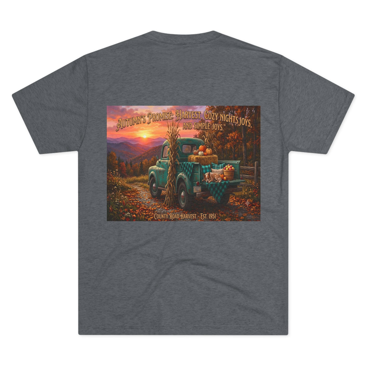 Vintage Pumpkin Truck Tee — “Country Roots, Grit & Grace” Fall Graphic T-Shirt