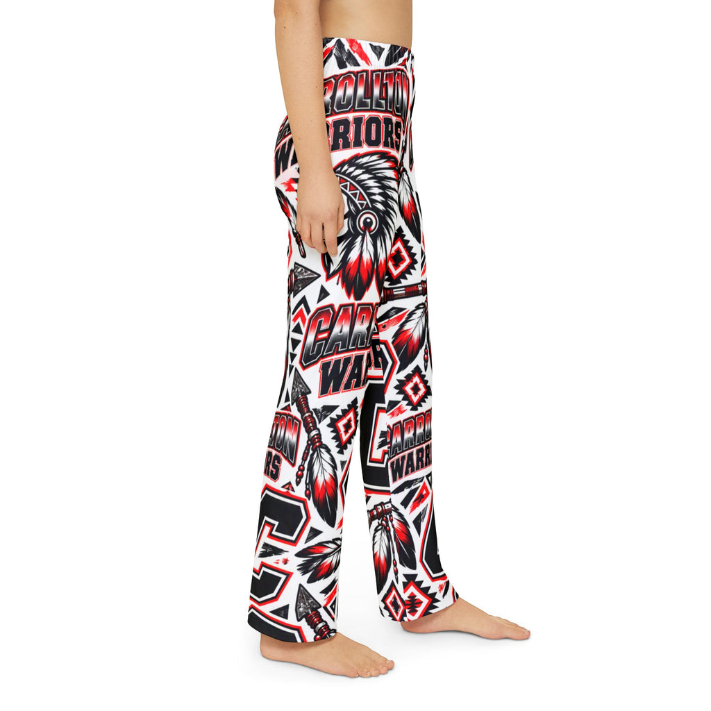 Kids Lounge Pants — Carrollton Warriors All-Over Print Cozy Pajama Pants