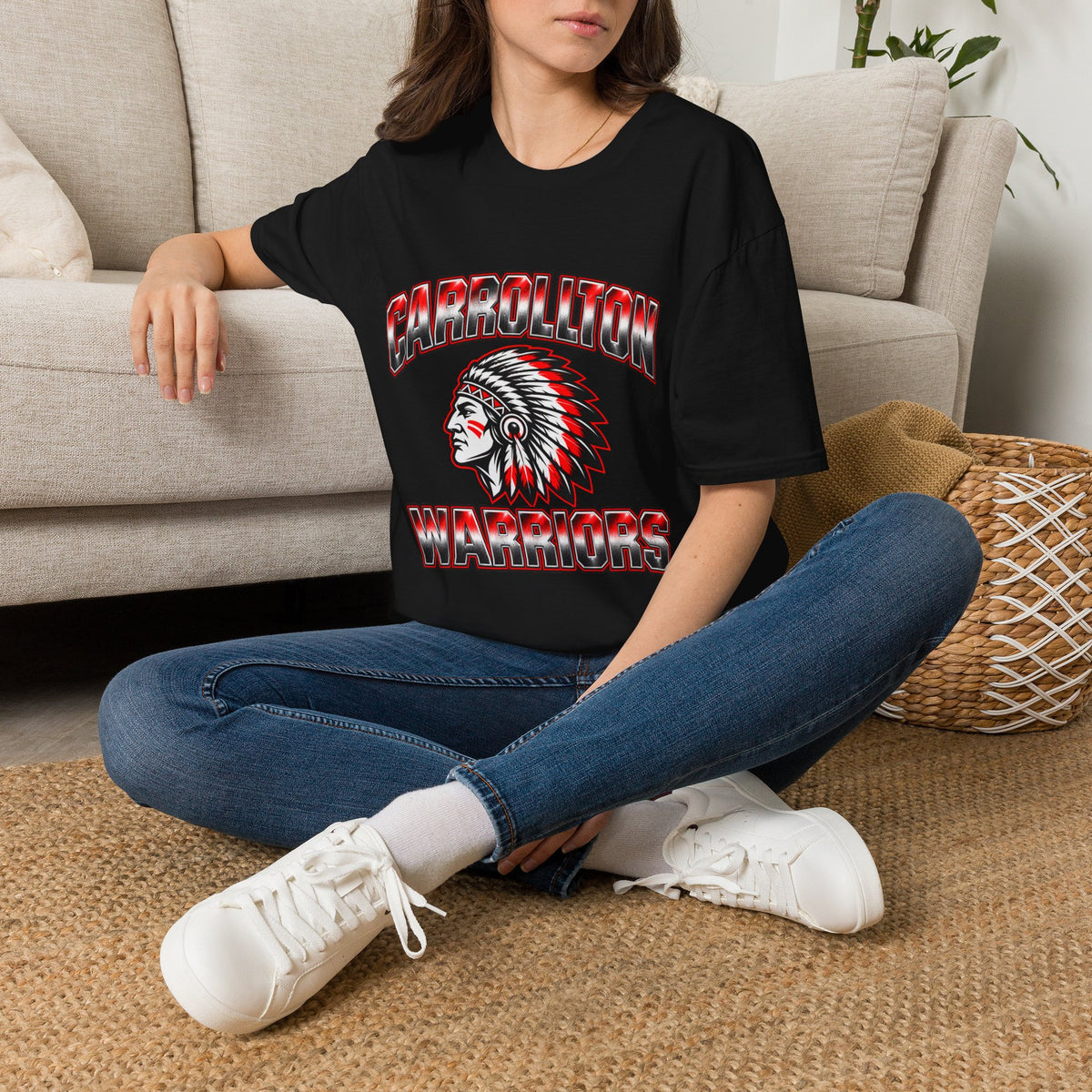 Unisex Carrolton Warriors Native American Warrior T-Shirt