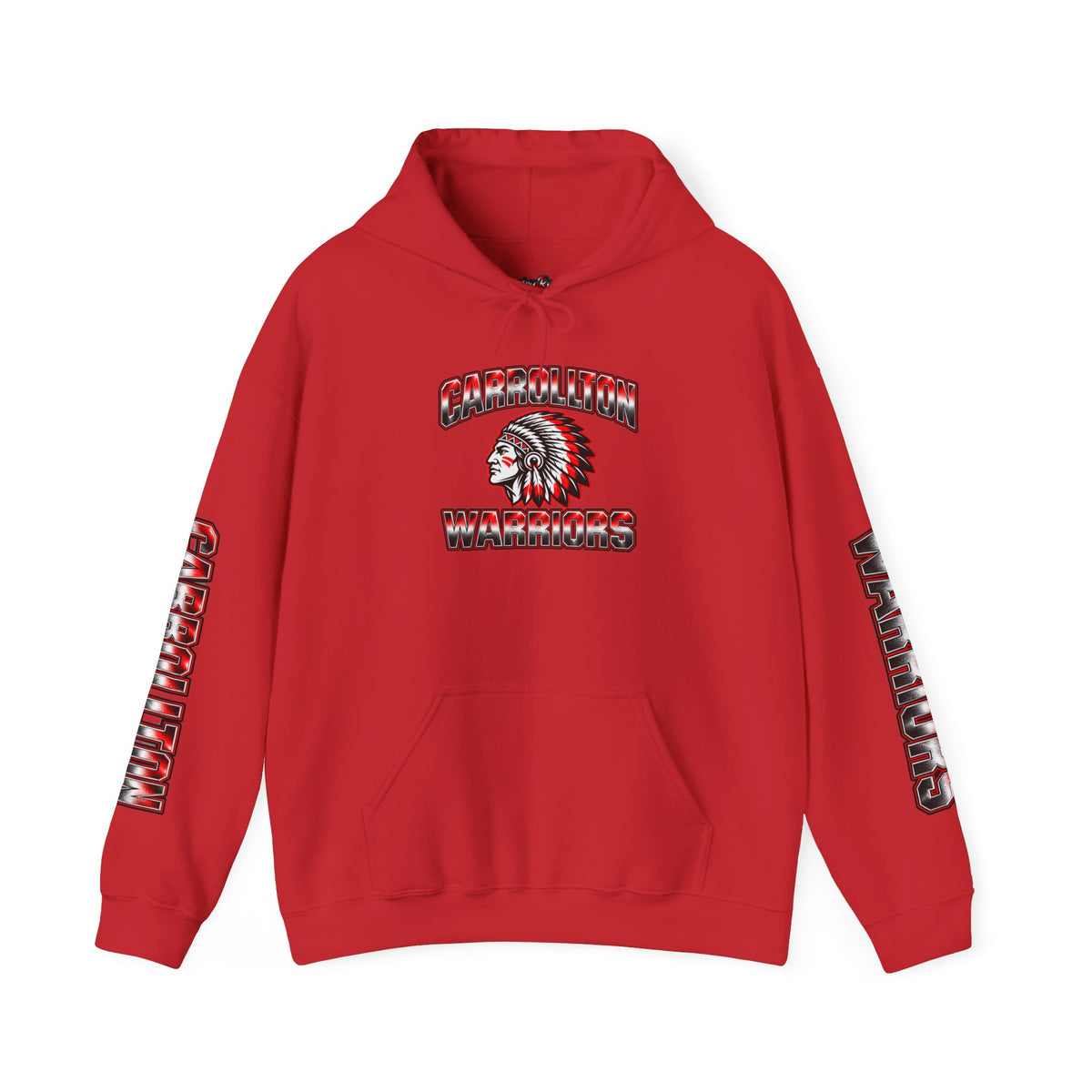 Hoodie — Embroidered Warriors Native Chief Logo Pullover