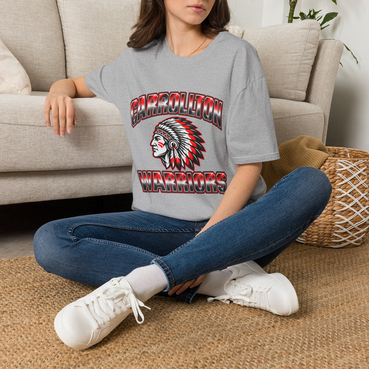 Unisex Carrolton Warriors Native American Warrior T-Shirt