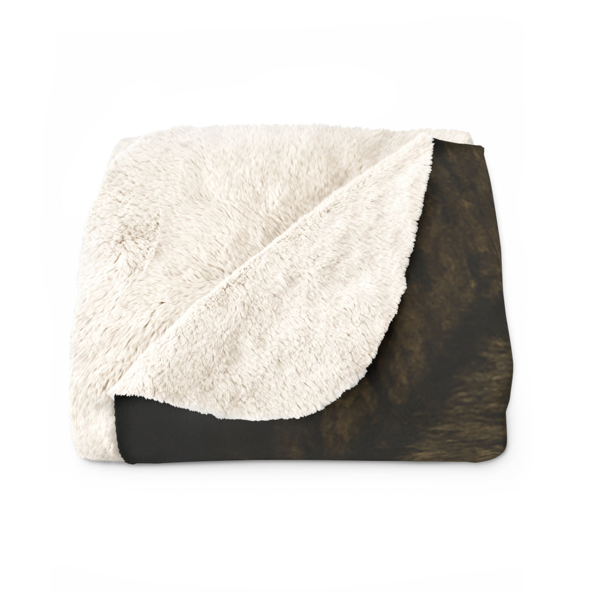 Sherpa Blanket with Hunting Dog & Raccoon Illustration — Cozy Cabin Throw for Outdoorsmen