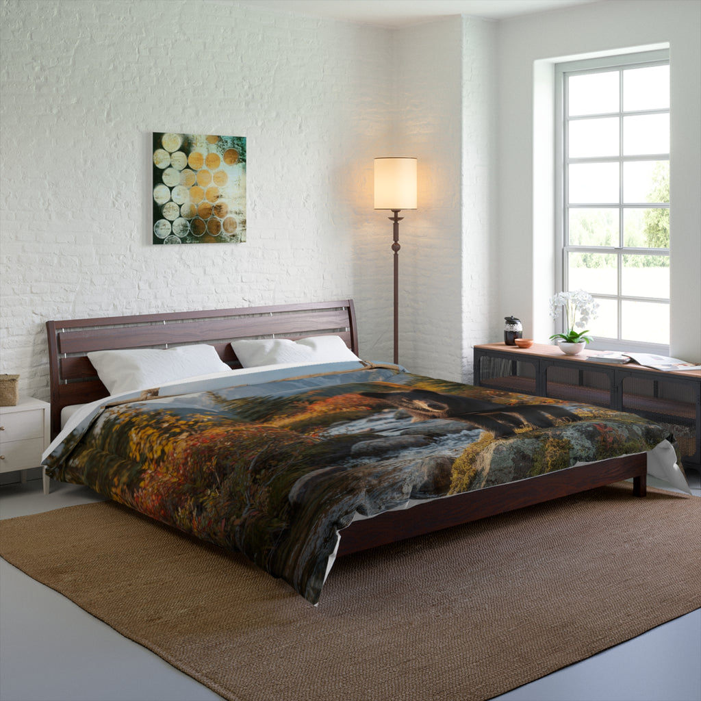 Bear in the Mountains Comforter — "Fall in love with the mountains" Scenic Wildlife Bedding