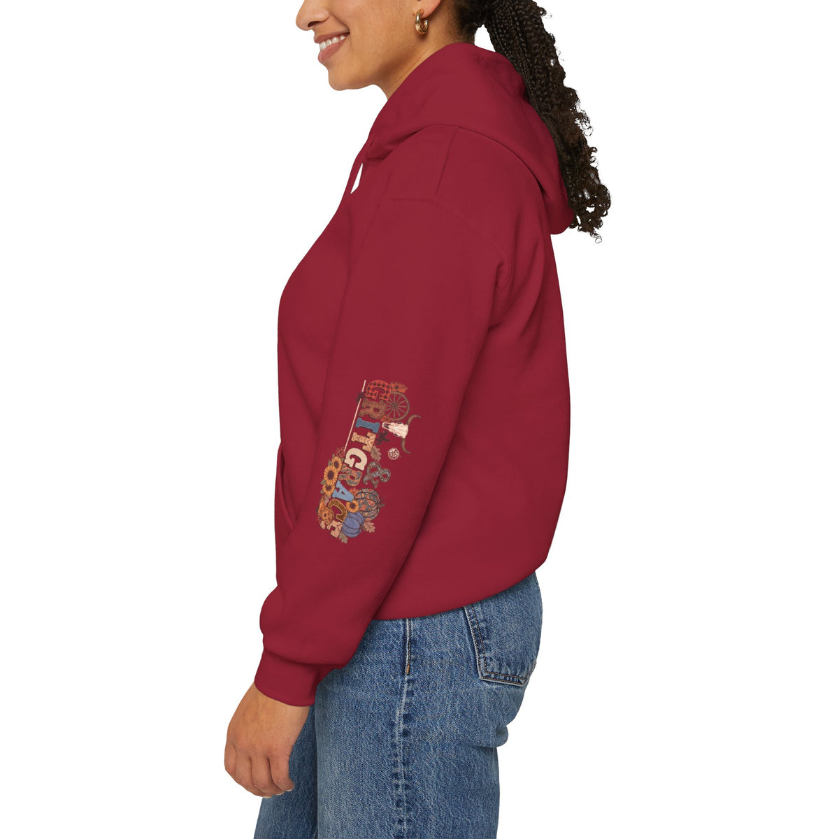 Country Roots Hoodie — "Grit & Grace" Floral Western Sweatshirt