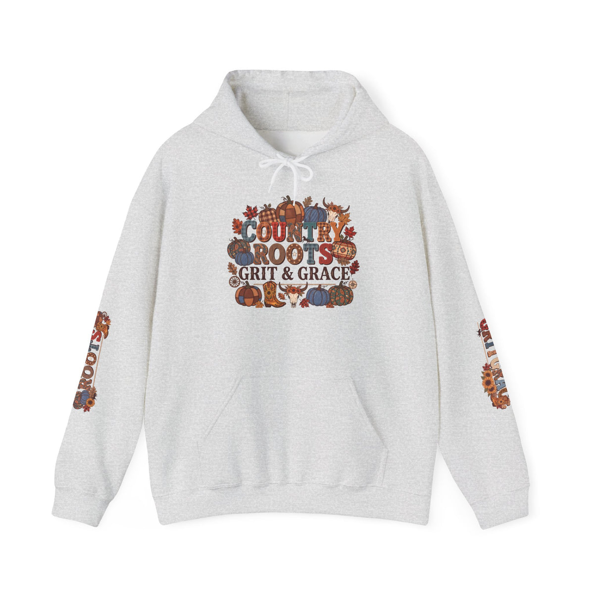 Country Roots Hoodie — "Grit & Grace" Floral Western Sweatshirt
