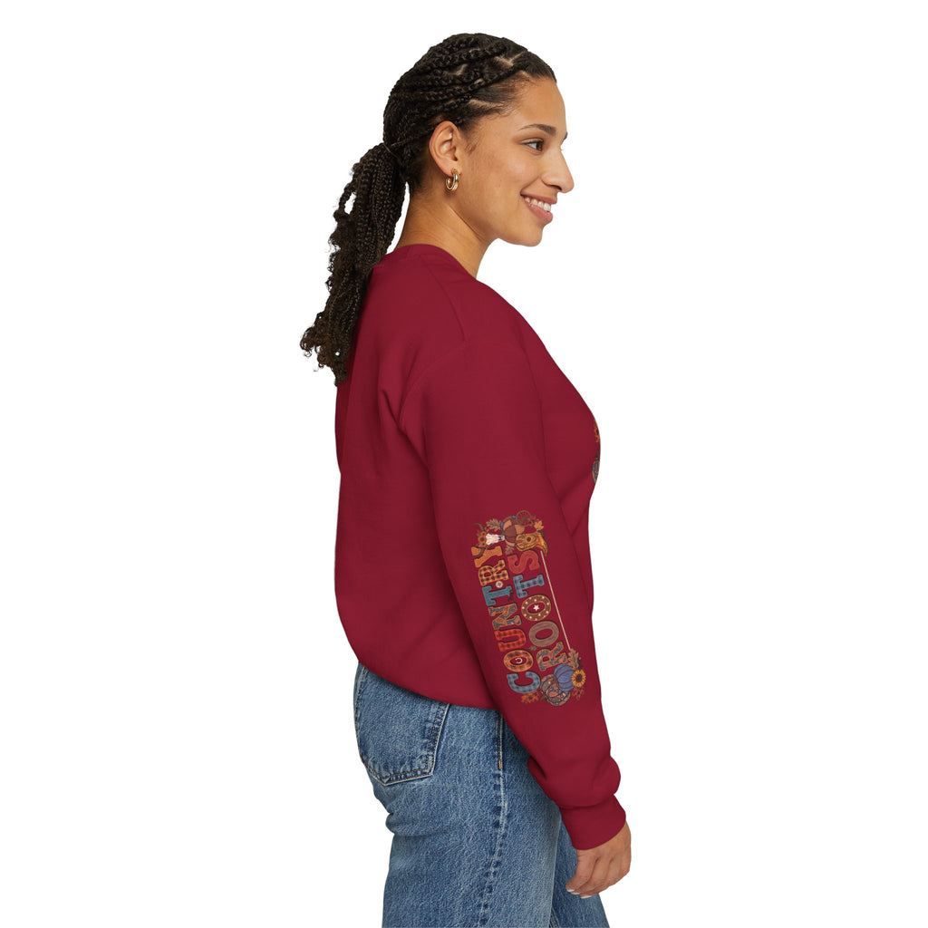 Country Roots Crewneck Sweatshirt — "Grit & Grace" Rustic Pumpkin Fall Design