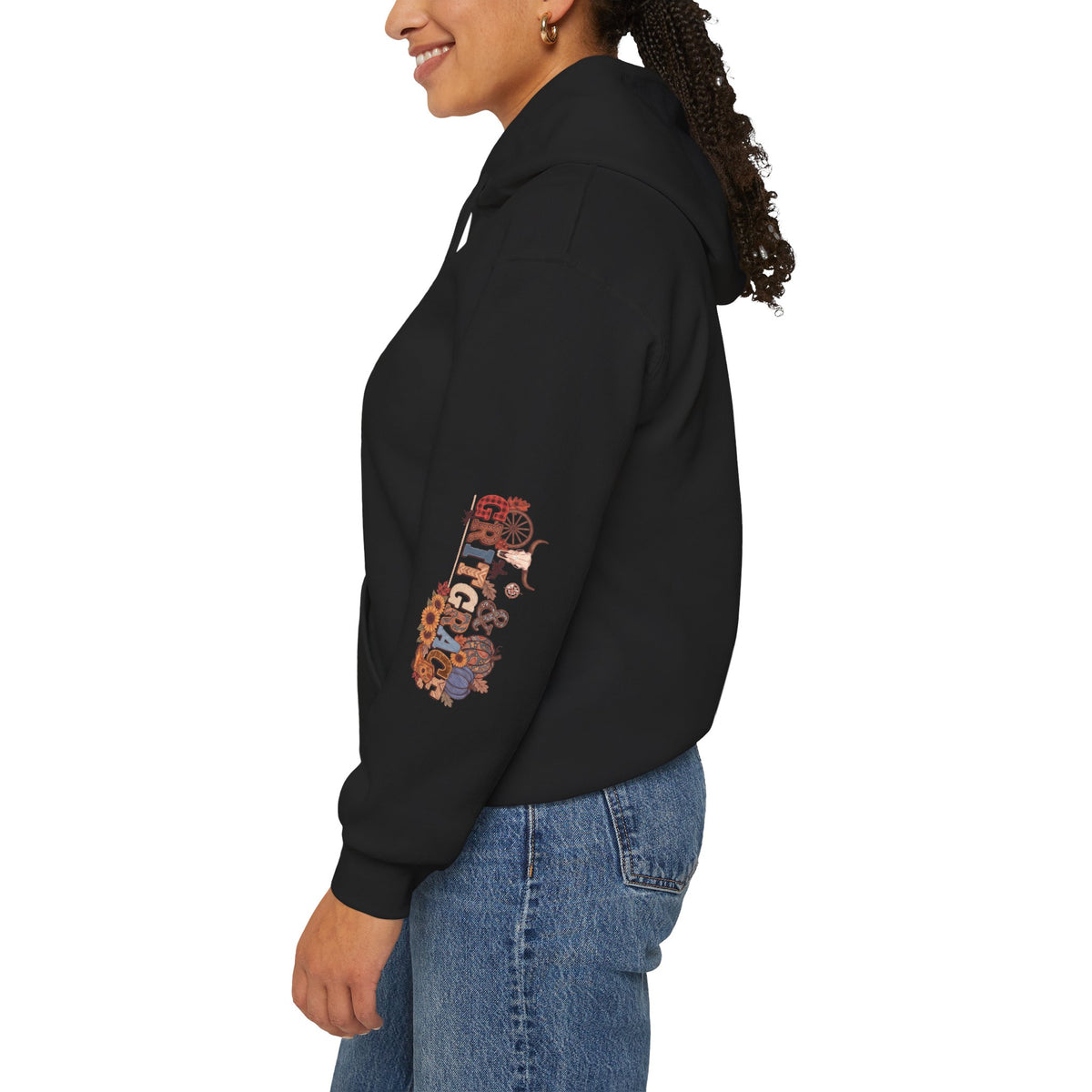 Country Roots Hoodie — "Grit & Grace" Floral Western Sweatshirt